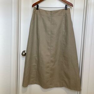 Linen A-Line Skirt.